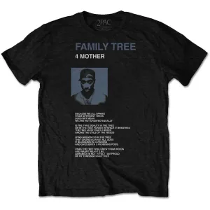 2Pac tričko Family Tree Čierna XL