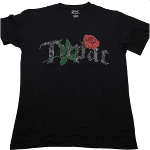 2Pac tričko Rose Logo Čierna XXL