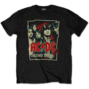 AC/DC tričko Highway To Hell Sketch Čierna L
