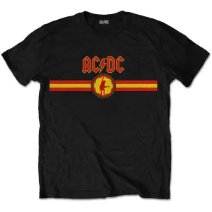 AC/DC tričko Logo & Stripe Čierna S