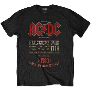 AC/DC tričko Minnesota '80 Čierna XXL