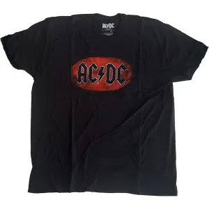 AC/DC tričko Oval Logo Vintage Čierna L