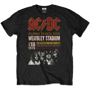 AC/DC tričko Wembley '79 Čierna XL