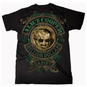 Alice Cooper tričko Billion Dollar Baby Crest Čierna L
