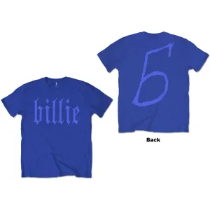 Billie Eilish tričko Billie 5 Modrá XXL