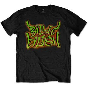 Billie Eilish tričko Graffiti Čierna M #2110759