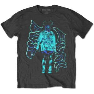 Billie Eilish tričko Neon Graffiti Logo Šedá XL