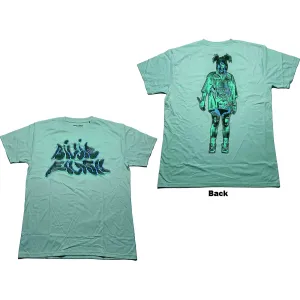 Billie Eilish tričko Neon Logo Billie Modrá L