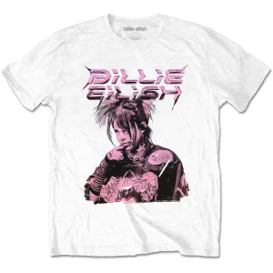 Billie Eilish tričko Purple Illustration Biela XXL