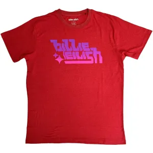 Billie Eilish tričko Purple Logo Červená S