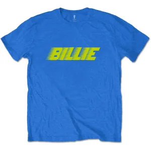 Billie Eilish tričko Racer Logo Modrá XL