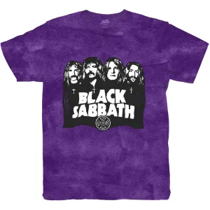 Black Sabbath tričko Band & Logo Fialová M