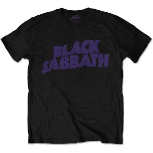Black Sabbath tričko Wavy Logo Vintage Čierna 4XL