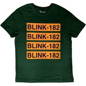 Blink 182 tričko Logo Repeat Zelená M