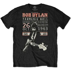 Bob Dylan tričko Carnegie Hall '63 Čierna L