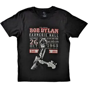 Bob Dylan tričko Carnegie Hall '63 Čierna L
