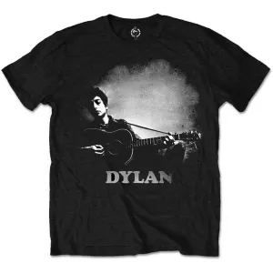Bob Dylan tričko Guitar & Logo Čierna S