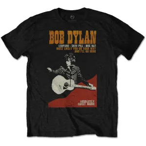 Bob Dylan tričko Sweet Marie Čierna XL