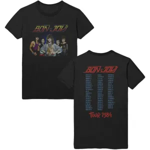 Bon Jovi tričko Tour '84 Čierna XXL