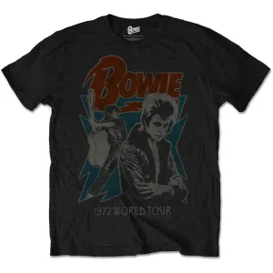 David Bowie tričko 1972 World Tour Čierna M