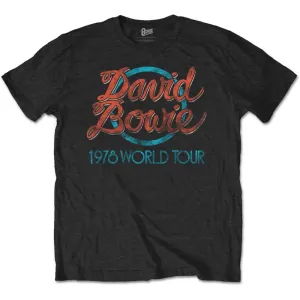 David Bowie tričko 1978 World Tour Čierna M