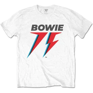 David Bowie tričko 75th Logo Biela XXL