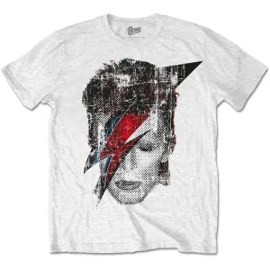 David Bowie tričko Halftone Flash Face Biela XXL