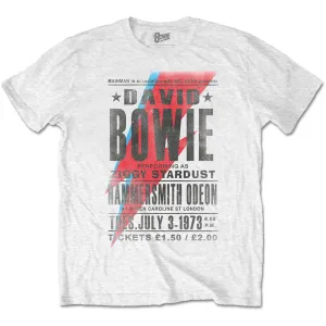 David Bowie tričko Hammersmith Odeon Biela XL #2108824