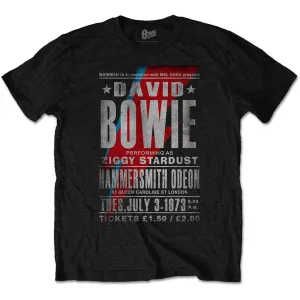 David Bowie tričko Hammersmith Odeon Čierna L