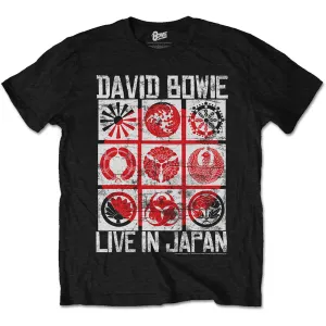 David Bowie tričko Live in Japan Čierna L