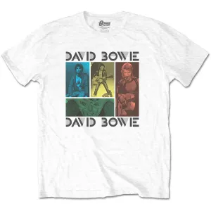 David Bowie tričko Mick Rock Photo Collage Biela S
