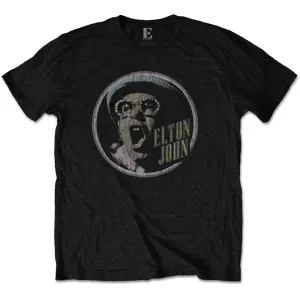 Elton John tričko Circle Čierna M