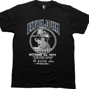 Elton John tričko In Concert Čierna XXL