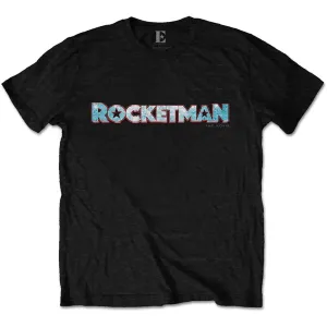 Elton John tričko Rocketman Movie Logo Čierna XXL