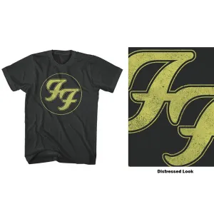 Foo Fighters tričko Distressed FF Logo Čierna XXL