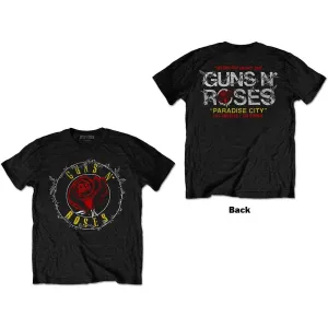 Guns N’ Roses tričko Rose Circle Paradise City Čierna L