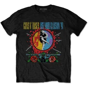Guns N’ Roses tričko Use Your Illusion Circle Splat Čierna XL