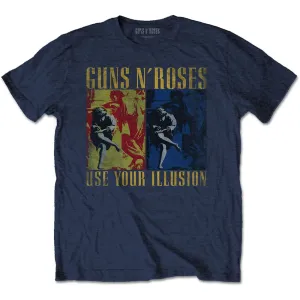 Guns N’ Roses tričko Use Your Illusion Navy Modrá L