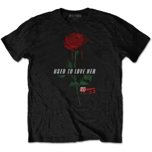 Guns N’ Roses tričko Used to Love Her Rose Čierna M