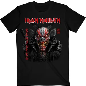 Iron Maiden tričko Senjutsu Black Cover Vertical Logo Čierna L