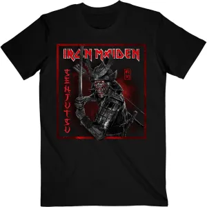 Iron Maiden tričko Senjutsu Cover Distressed Red Čierna L