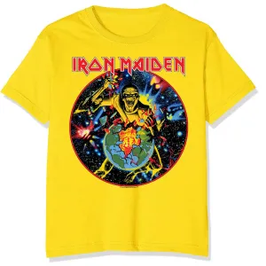 Iron Maiden tričko World Piece Tour Circle Žltá M