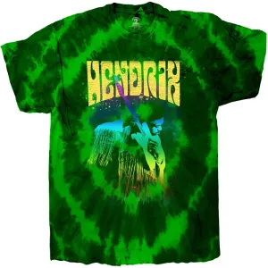 Jimi Hendrix tričko Hear The Vibe Zelená S