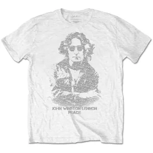 John Lennon tričko Peace Biela L