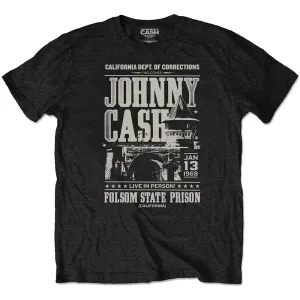 Johnny Cash tričko Prison Poster Čierna S