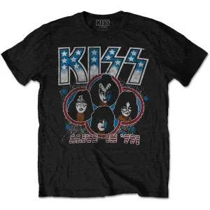 Kiss tričko Alive In '77 Čierna XXL
