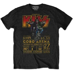 Kiss tričko Cobo Arena '76 Čierna L