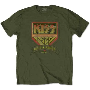 Kiss tričko Loud & Proud Zelená L