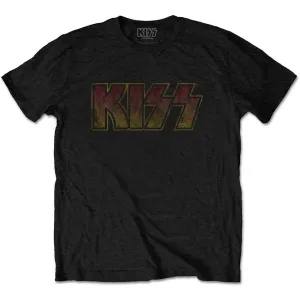 Kiss tričko Vintage Classic Logo Čierna L