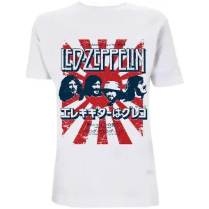 Led Zeppelin tričko Japanese Burst Biela XXL